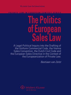 cover image of The Politics of European Sales Law